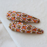 Hair Pin Orange Purple