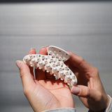 White Pearl Studs Hair Clip