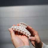 White Pearl Studs Hair Clip