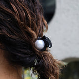 Black Big Pearl Hair Clip