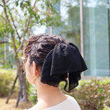 Big Frills Lace Scrunchie Black