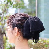 Big Frills Lace Scrunchie Black