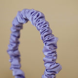Gathered Headband Silk Lavender
