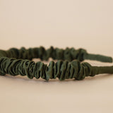 Gathered Headband Silk Olive