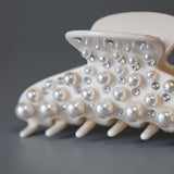 White Pearl Studs Hair Clip