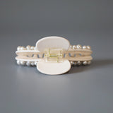 White Pearl Studs Hair Clip