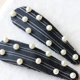 Hair Pin Black Stripe