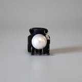 Black Big Pearl Hair Clip