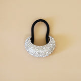 Half Moon Full Studs Silver Pony