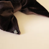 Big Ribbon Brown Velor Scrunchie 