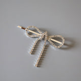 Silver Ribbon Studs Hair Pin