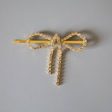 Gold Ribbon Studs Hair Pin