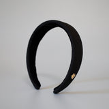 Silk Black Thin Headband No Studs