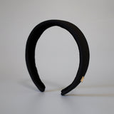Silk Black Thin Headband No Studs