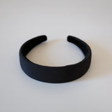 Silk Black Thin Headband No Studs