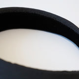 Silk Black Thin Headband No Studs