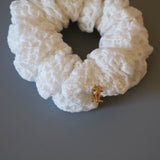 White Kusyu Scrunchie