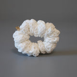 White Kusyu Scrunchie