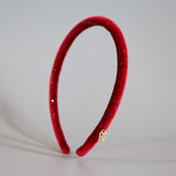 Tight Headband Red Lame