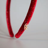 Tight Headband Red Lame