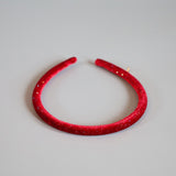 Tight Headband Red Lame