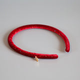 Tight Headband Red Lame