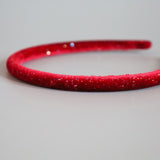 Tight Headband Red Lame