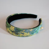 Thin Headband Green Marble