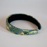 Thin Headband Green Marble