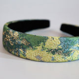 Thin Headband Green Marble