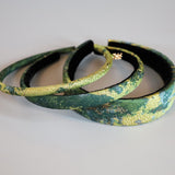 Thin Headband Green Marble