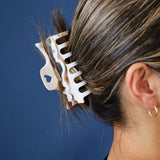 Caffe Latte Stone Heart Clip