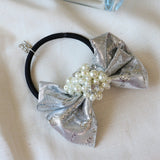 Silver Pearl Ribbon Pony