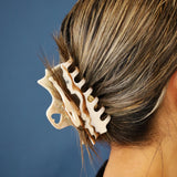 Caffe Latte Stone Heart Clip