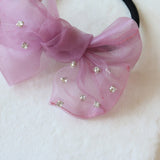 Clear Pink Ribbon Pony