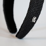 Thin Headband Black Hemp