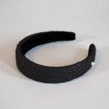 Thin Headband Black Hemp