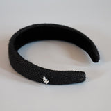 Thin Headband Black Hemp