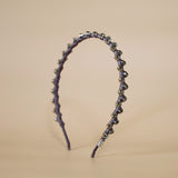 Narrow Studs Headband Grey