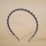 Narrow Studs Headband Grey
