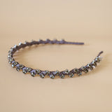 Narrow Studs Headband Grey