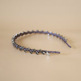 Narrow Studs Headband Grey