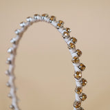 Narrow Studs Headband Beige