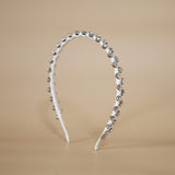 Narrow Studs Headband White