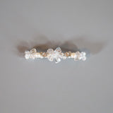 Clear White Flower Barrette