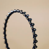 Narrow Studs Headband Navy Black