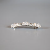 Clear White Flower Barrette