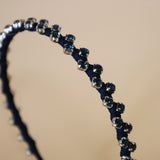 Narrow Studs Headband Navy Black