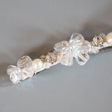 Clear White Flower Barrette
