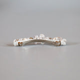 Clear White Flower Barrette